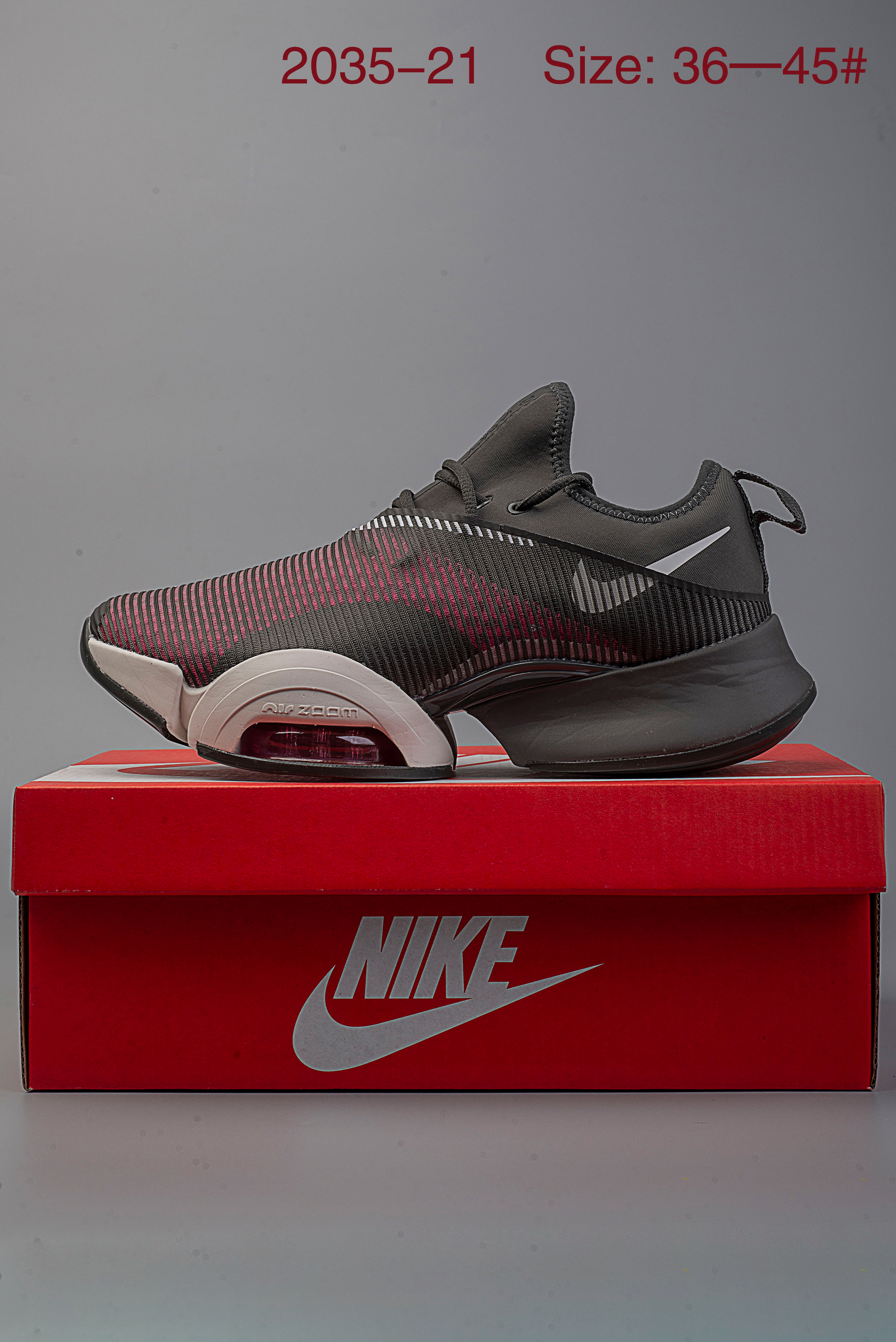 Women Nike AIR ZOOM SUPERREP Black Red Grey Shoes